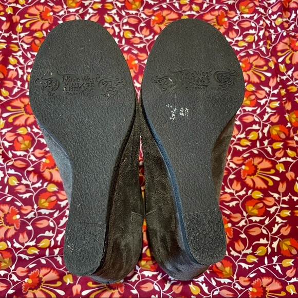 Nine West Nicholson Gray Suede High Wedge Lace Ups - Picture 8 of 8